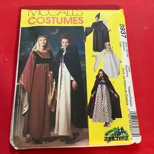 McCall’s children’s, girls, misses Medieval costume pattern